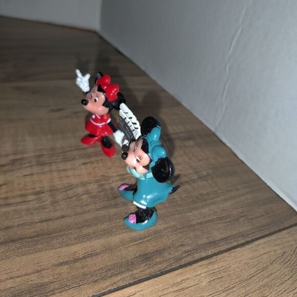 DISNEY Applause MINNIE MOUSE PVC Set Of 2 Figurines Vintage. They contain scuffs - Picture 6 of 7